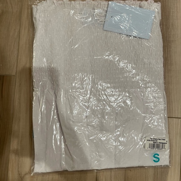 NWT Hill House Athena Nap Mini Graduation Bridal Dress Sheer White Swiss Dot S - Picture 5 of 5